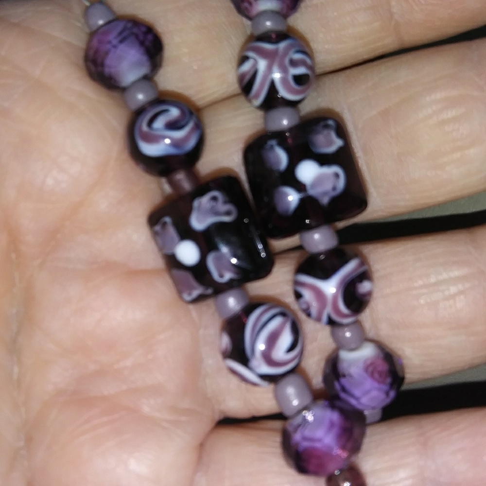 Purple amazing earblings